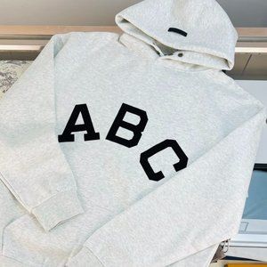 Fear of God FOG ABC letter hooded sweatshirt